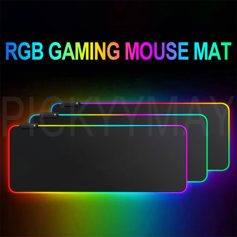 Sexy GirlLED Gaming Mousepads Large Backlight Desk Mat Non-Slip Gamer Mousepad Locking Edge RGB Mouse Pad Luminous Mouse Mat