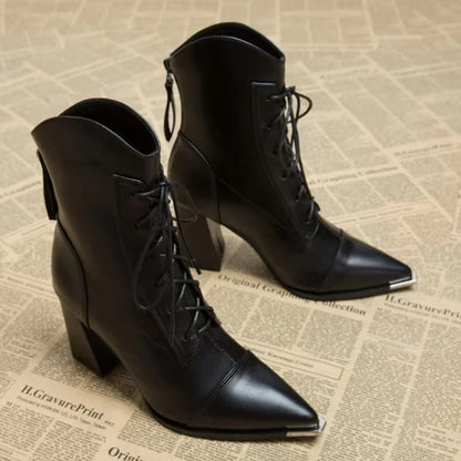 8cm High Heels Women's Ankle Boots Pointed Fashion Shoes Dress Designer Women's Boots 2025 Winter Sexy Chelsea Botas De Mujer