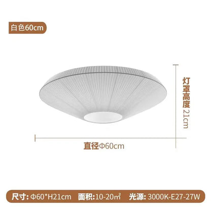 Wabi-sabi Minimalist LED Ceiling Chandeliers Lamps Flush Mount Fabric Pendant Lights Home Decoration Dinning Living Room Bedroom