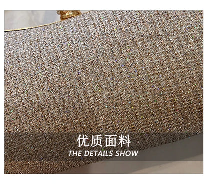 Chain Evening Bag Dinner Shoulder Bag for Women Handbag - Fashion Crossbody Bags Vintage Underarm Bag Satchel