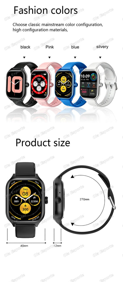 2026 Smart Watch Android IOS Phone 2.01'' Color Screen Bluetooth Answer Call Fitness Watch Tracker Smartwatch Women Men New Hw12
