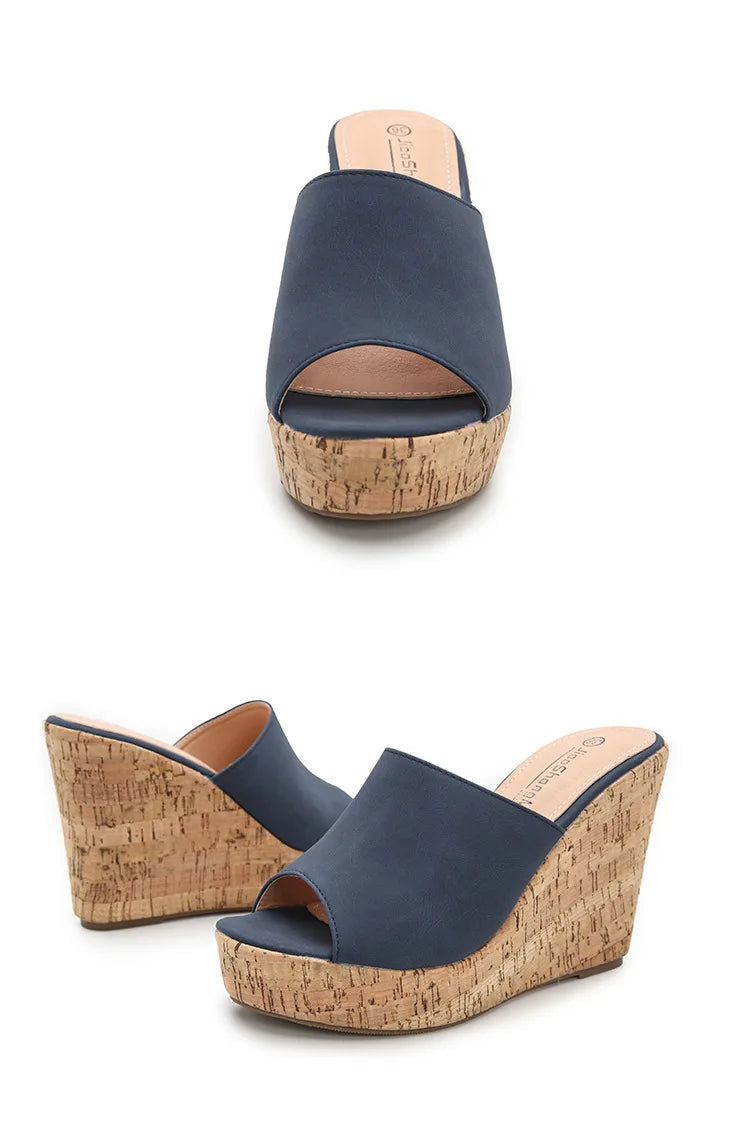 11CM Super High Heels Platform Sandals Women Wedges Open Toe Shoes Ladies Summer Slip On Slippers Beach Slides Femmes Sandalias