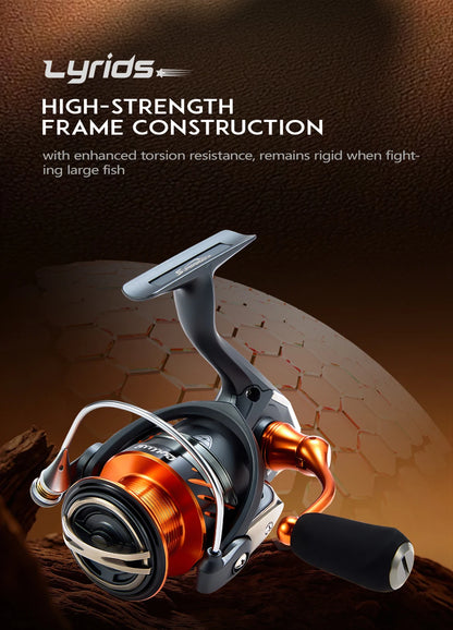 Soloking LYRIDS Spinning Fishing Reel Ultra-Smooth 15KG Max Drag Power 5.2:1 6.2:1 Gear Ratio Freshwater Saltwater Spinning Reel