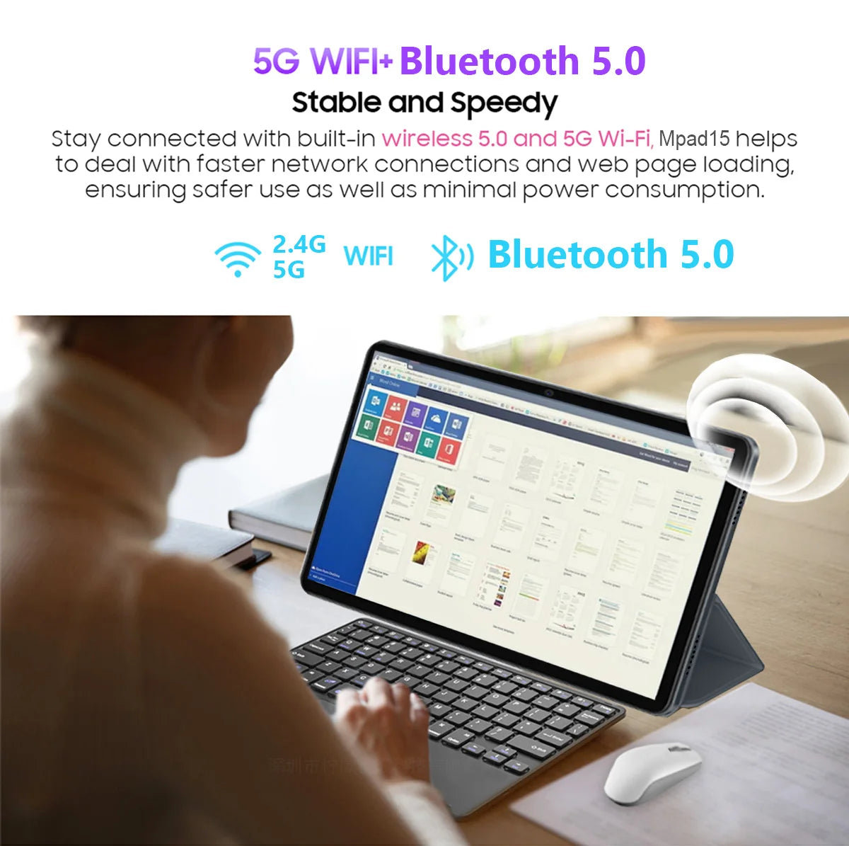 Mpad15 Large Screen 14 inch Tablet 16GB+512GB 1920*1200 IPS 4G Phone Call Android 15 Tablet 14' Octa Core 32+8MP Bluetooth WiFi