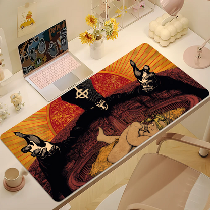 G-Ghost Cool Band Skeleta Mouse Pad Non-slip Thickened MousePad Student Gaming Cushion Large Writing Lockedge Office