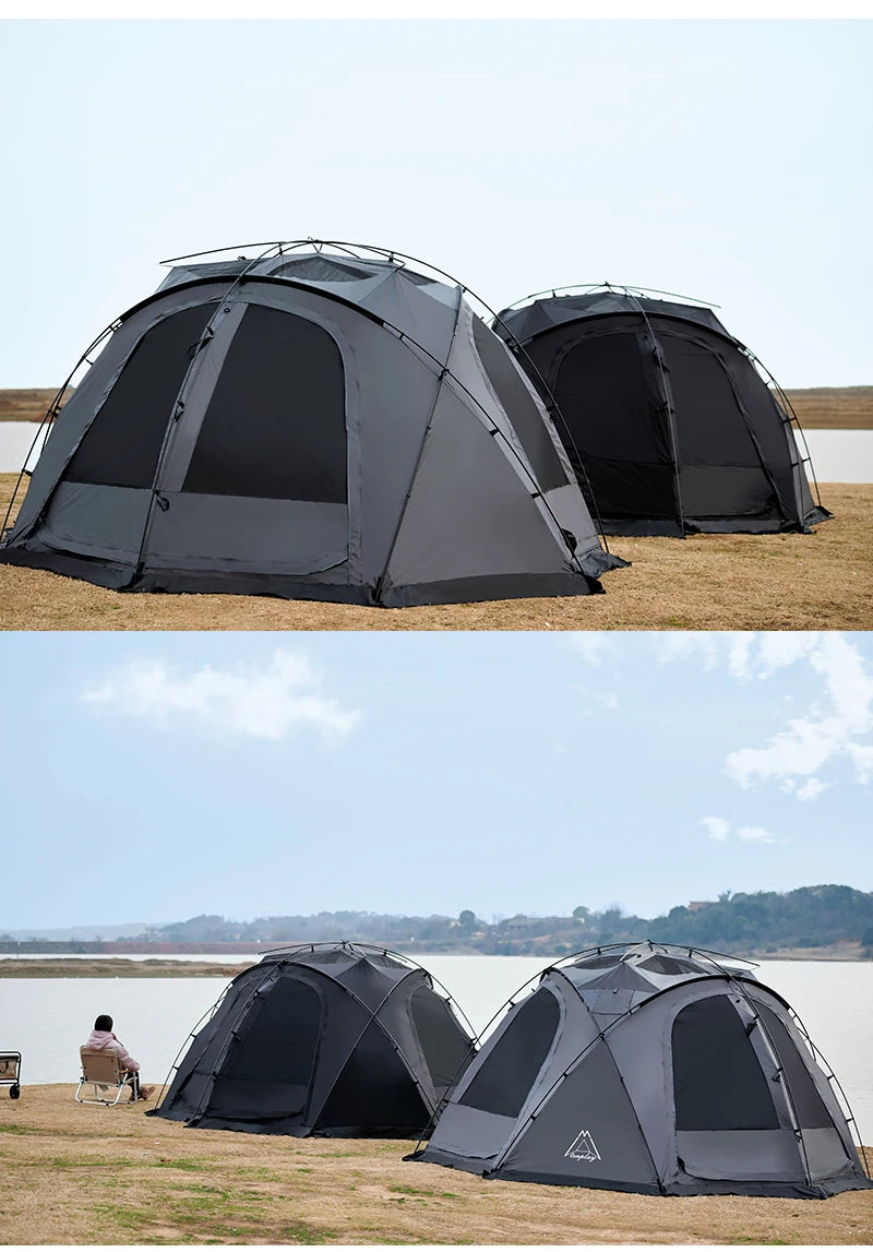 Luxury 6m Geodesic Dome Tent with Custom Logo Connectable Oxford PVC Fabric Aluminum Pole for Outdoor Family Events Hotel Use