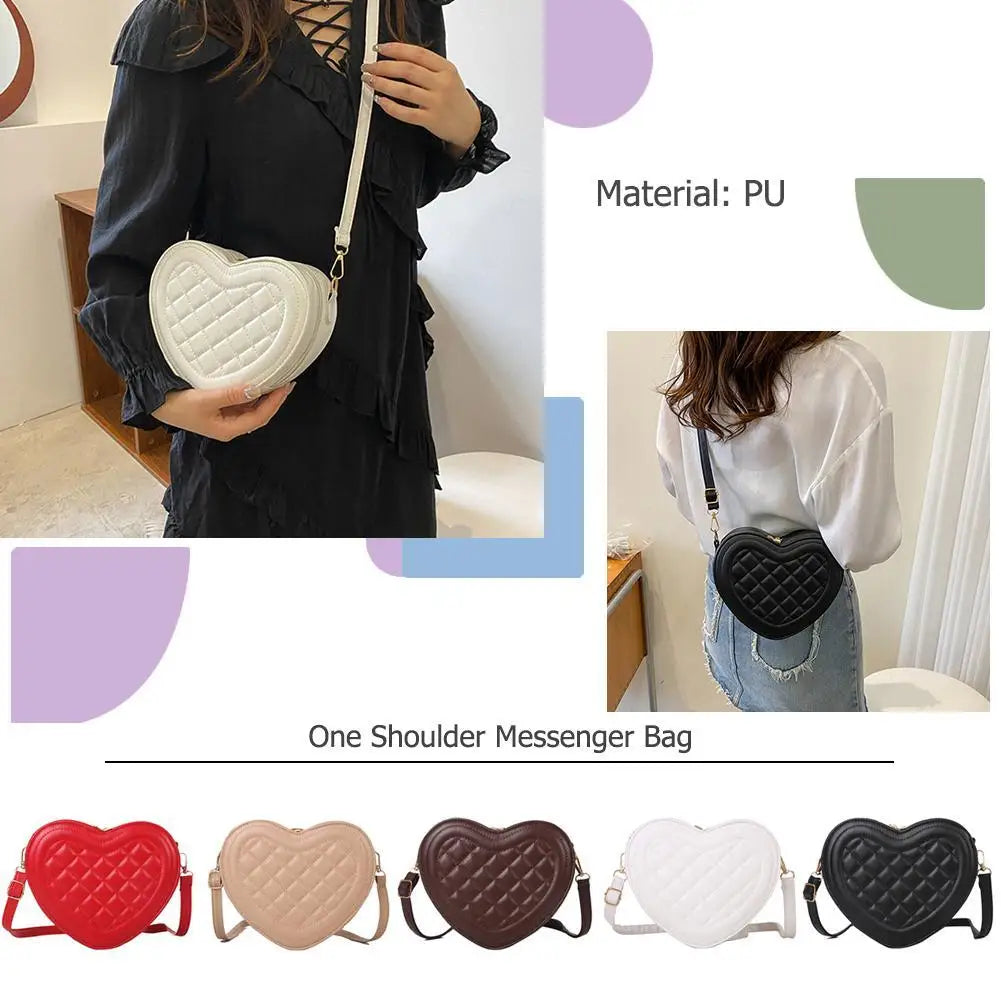 Luxury Love Shaped Shoulder Bag Small Handbags Designer Crossbody Bags Women Sling Purse Red Peach Heart Phone Bag Shoulder Bag