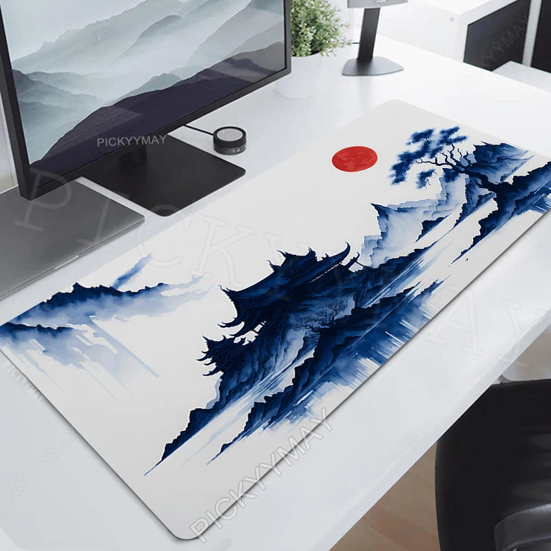 Ink Painting Desk Mat Gamer Mousepads Company Mouse Pad Office Desk Pads Large Mousepad Chinese Style Mouse Mats For Computer
