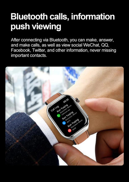 2025New Micro Physical Examination Smart Watch For Men Uric Acid Body Fat Five Organ Health Watches Bluetooth Call SmartBracelet