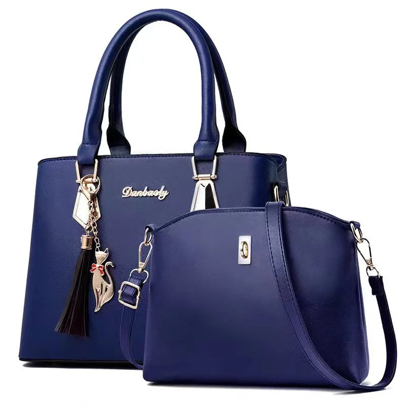 Fashionable women's handbag set, simple shoulder bag, suitable for professional commuting and street photography, versatile
