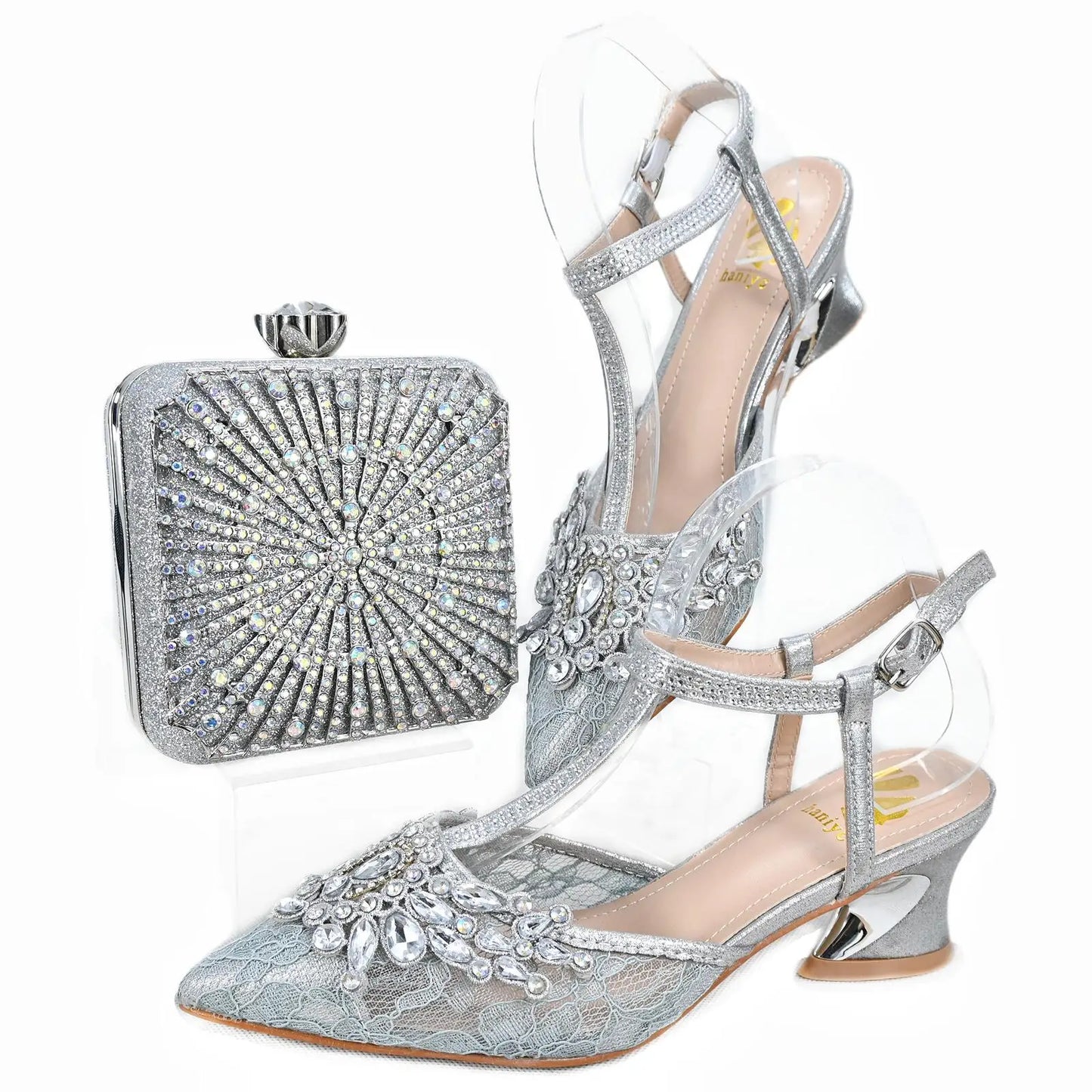 doershow beautiful Italian gold Shoes And Bag Sets For Evening Party With Stones Italian Leather Handbags Match Bags! HTG1-9