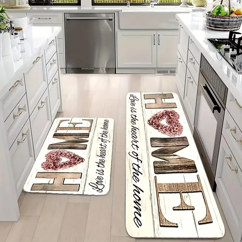 Kitchen Rugs for Home Decor, Featuring Anti-Slip Properties for Kitchen Runner, Bedroom, Living Room, and As Mats for Doorways