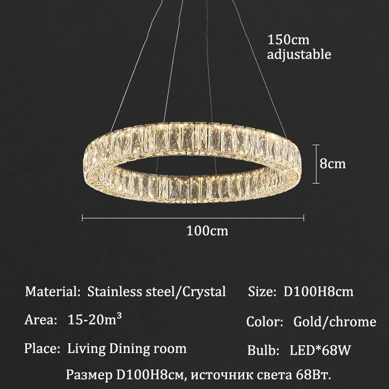 Luxury Crystal Chandeliers Dining Table Light Chandelier Ceiling Light Fixtures Lighting for Living Room Chandeliers Lights Lamp