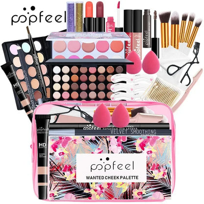 Professional Makeup Set Full Makeup Kit Eye Shadow Blush Foundation Face Powder Makeup Case Korean Cosmetic Christmas Gifts