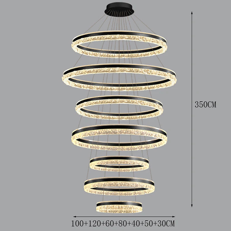 Modern Home Decor Ring LED Lights Pendant Light Lamps for Living Room Chandeliers for Dining Room Hanging Light Indoor Lighting