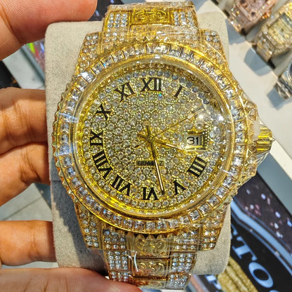 Iced Out Hot Selling NO Logo Full Diamond Hip Hop Bling Quartz Watch Men High Quality Classic Fashion AAA Wristwatch Man Jewelry
