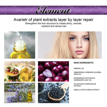 30ml Onion Rosemary Hair Growth Serum Powered With Black Seed-Oil Controls Loss Promotes Growth Shine Hair Softening Spray