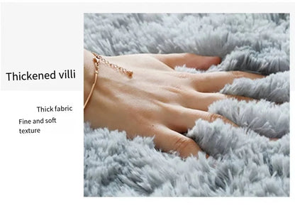 Gradient Silk Wool Bedside Rug Children's Room Living Room Bedroom Non-slip Machine Washable Not Easy to Lose Hair Carpet