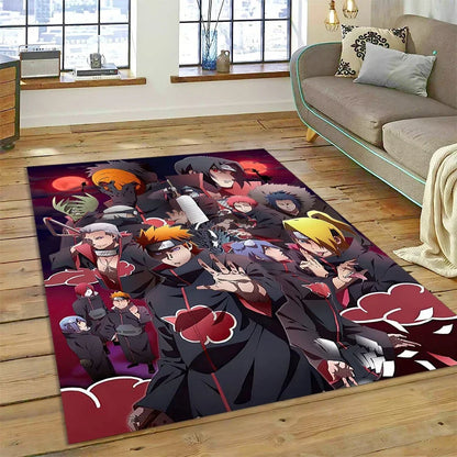 Cartoon 3D I-Itachi Japan Anime Carpet Rug for Living Room Bedroom Home Sofa Decoration,Kids Play Area Rug Non-slip Floor Mat