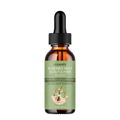 Hair Growth Oil Organic  Peppermint Rosemary Scalp Strengthening Oil Nourishing Care Anti-split Ends and Hair Loss Hair Oil Set