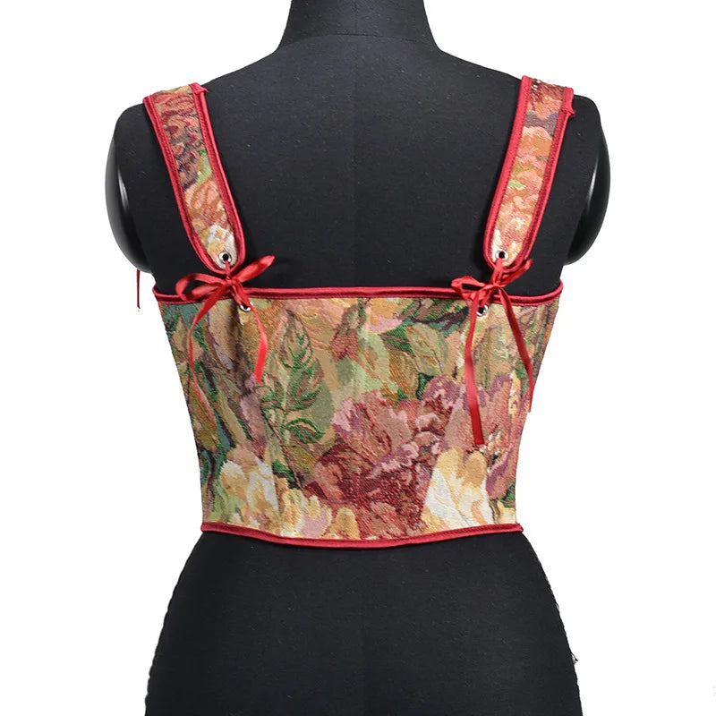 Lolita Tanks Corset Sexy Slimming Bandage Shapewear Women Evening Party Elegant Retro Bustier Top Streetwear Woman Clothes
