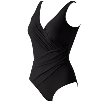 2026 New Sexy V-Neck One Piece Swimsuit For Women Plus Size Swimwear Female Bathing Suits Summer Beach Wear XL Size Swimsuit