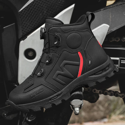 Motorcycle Riding Men Boots Waterproof Motocross Cycling Shoes Off-Road Motorbike Racing Anti-drop Breathable Equipment Soft
