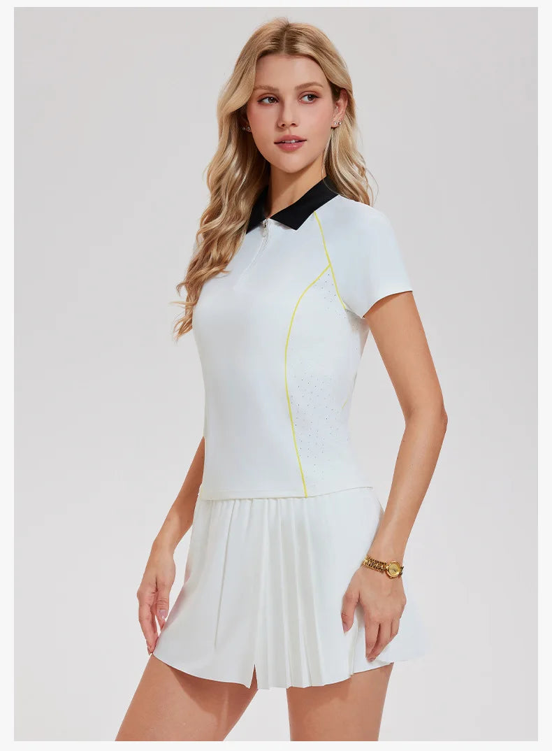 WESTSHAN EU US Size Women A-Line High-Waisted Safty Shorts Pleated Skirt Pickball Tennis Jogger Badminton Golf Sports Skirt