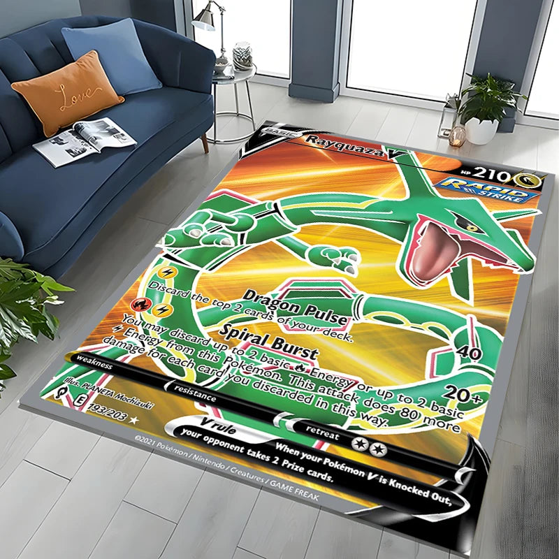 Japanese Anime Pokemon Card Area Carpet for Living Room Home Decor Sofa Table Kids Rug Non-slip Chair Lounge Floor Mat Potdemiel