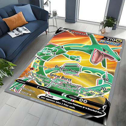 Japanese Anime Pokemon Card Area Carpet for Living Room Home Decor Sofa Table Kids Rug Non-slip Chair Lounge Floor Mat Potdemiel