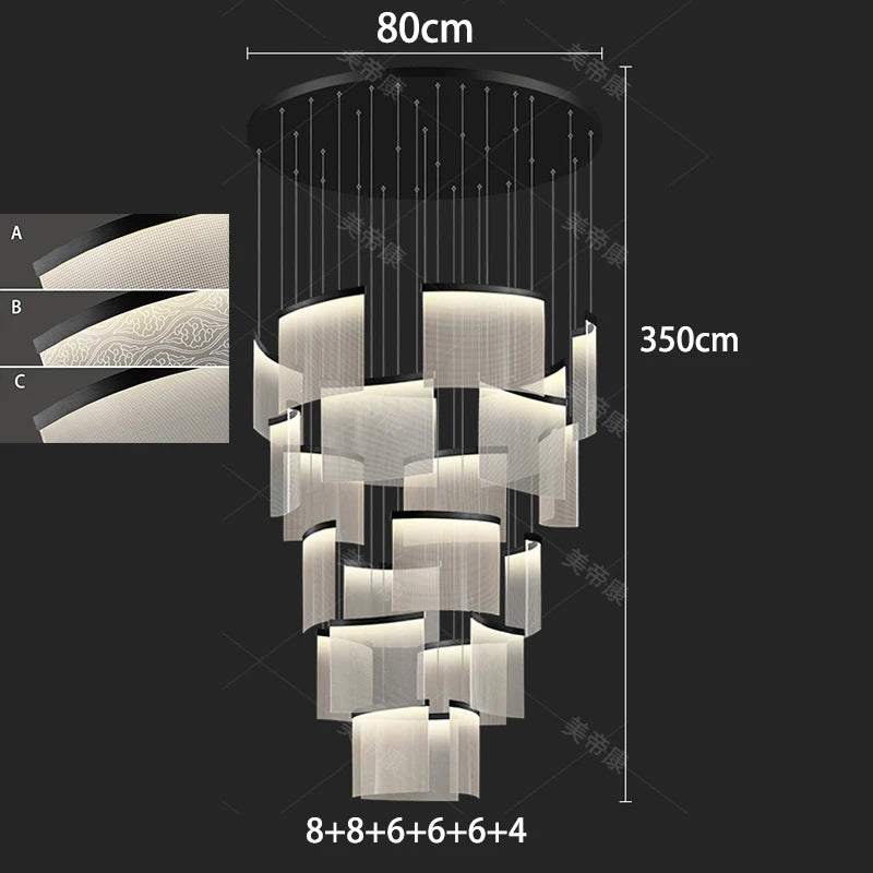Modern home decor led lights pendant light lamps forstaircase Chandeliers for living room hanging light indoor lighting