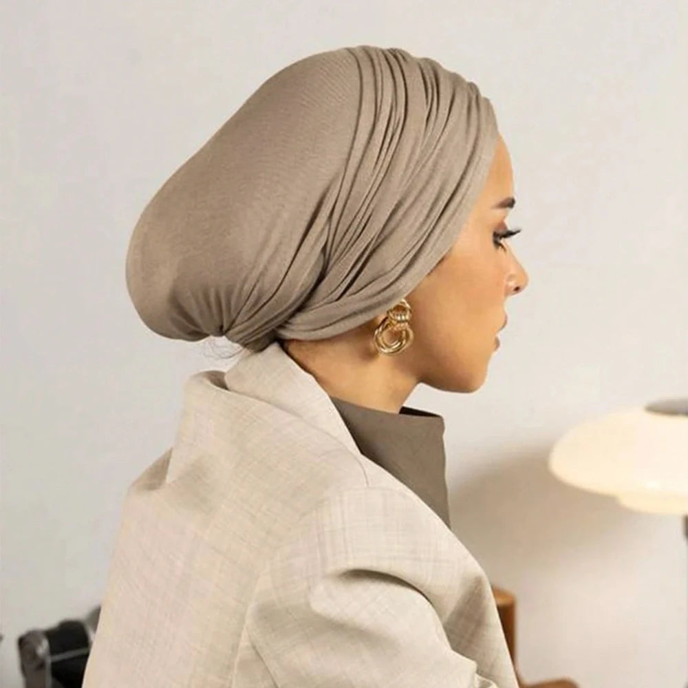 New Modal Jersey Instant Hijab Woman Muslim Underscarf Caps Cotton Stretch Hat Islam Turban Bonnet Foulard Headscarf Headband