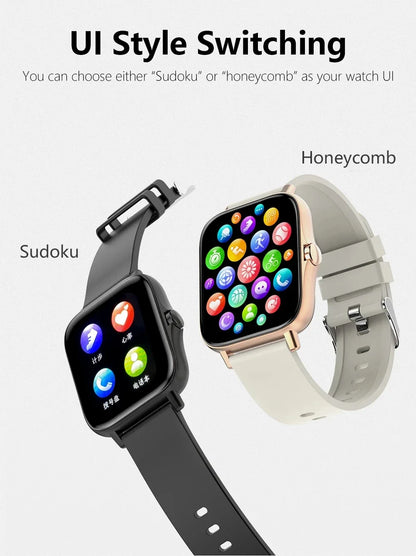 Lenovo 2026 New Multifunctional Smart Watch for Men Women Bluetooth Call Music Fitness Sports Bracelet Sleep Monitor Watch