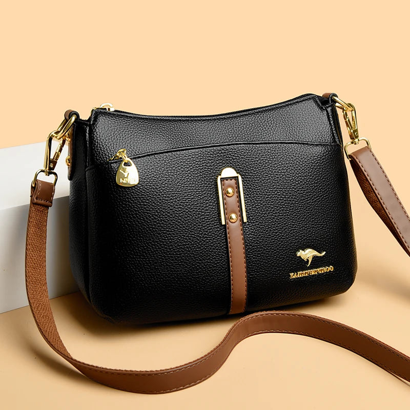 Genuine High Quality Soft Leather Women's Handbag Trend Designer Female Crossbody Bag Casual Shoulder Messenger Handbags 2025