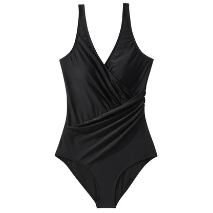 2026 New Sexy V-Neck One Piece Swimsuit For Women Plus Size Swimwear Female Bathing Suits Summer Beach Wear XL Size Swimsuit