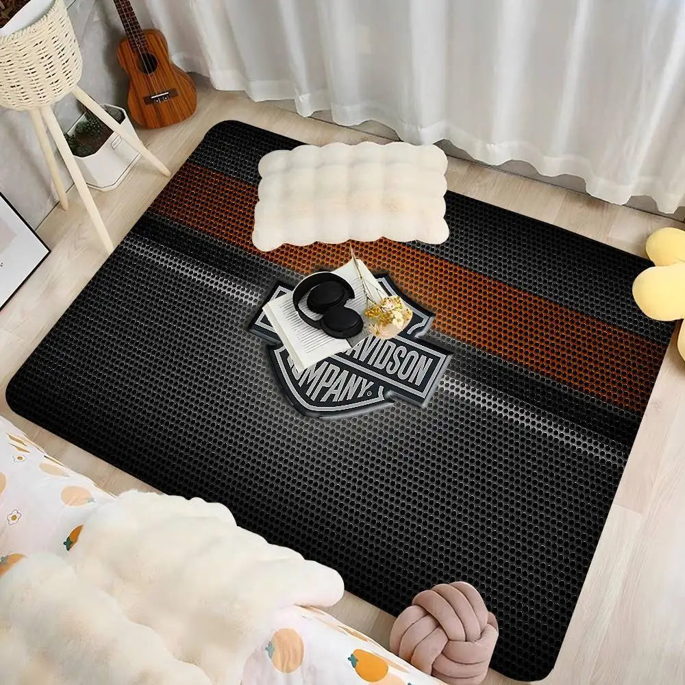 Motorcycle H-Harley D-Davidson Door Mat Kids Room Bedroom Decoration Balcony Anti-Slip Doormat Living Room Doormat Area Rug