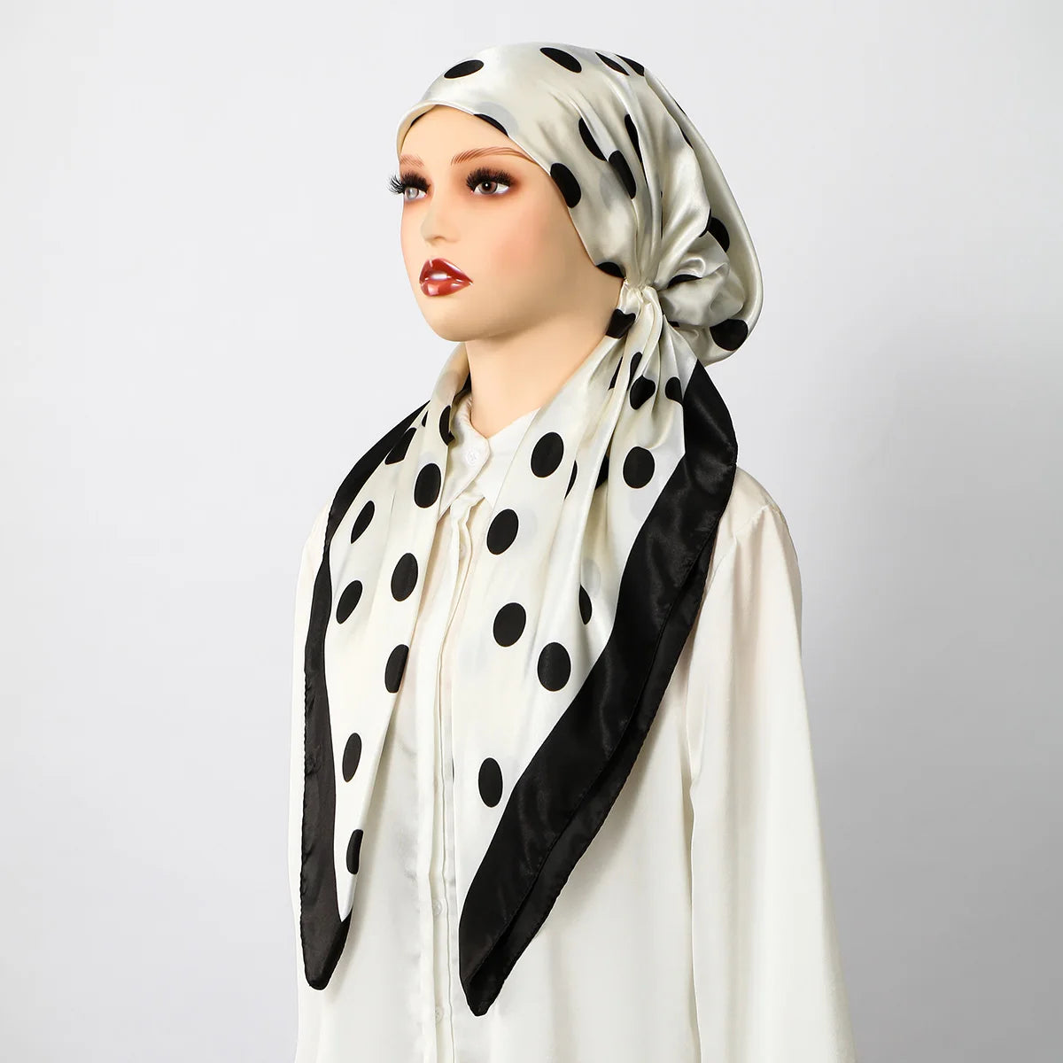 New Muslim Instant Satin Hijab Cap Scarf Printed Turban Hair Bonnet Turban Headwrap For Sleeping Elastic Hair Bonnet Bandana