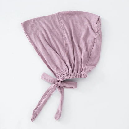 82 Colors Tie-Back Undercaps Fashion Women's Inner Hijab Muslim Cap Bonnet Plain Islamic Cotton Spandex Jersey DEW Underscarf
