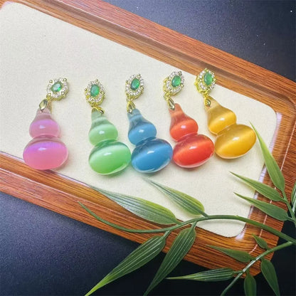 Natural Colorful Cat's Eye Stone Pendant Necklace Elegant Fashion Daily Wear Luxury Quality Fine Jewelry For Women Unisex Gift