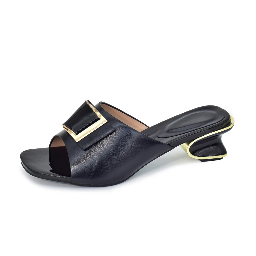 New Arrival African Women Wedding Shoes Decorated with Rhinestone Italian Pumps Women Shoe Ladies Sandals with Heels Party Pumps