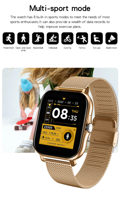 2026 New Smart Watch 1.44''HD Screen Bluetooth Call Sleep Blood Oxygen Pressure Health Monitoring Watches For Women Men