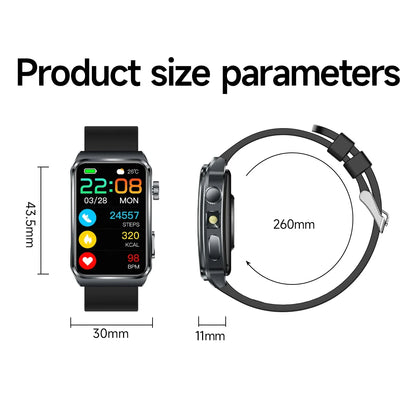 2025 New Nursing Grade ECG+PPG Pulse therapy Smartwatch Men Blood lipid Uric acid Bluetooth call Health Bracelet For Android iOS