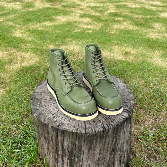 New Handmade Men Spring Autumn Real Cow Leather Shoes Vintage British Outdoor Ankle Boots Desert Motorcycle Boots Shoes