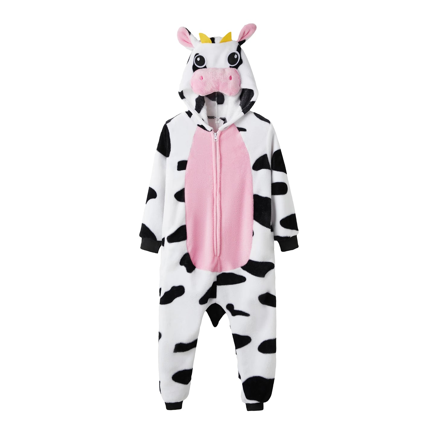 Pink Cow Onesies Cartoon Animal Onesie Women Men Girls Boys Pajamas Halloween Funny Party Suits Winter Home Overall Costumes