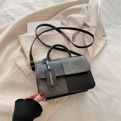 Elegant Women's Handbag Crossbody Shoulder Bag, Snap Closure Tote Bag, Everyday Accessory, Geometric Pattern, Fashion Lovers