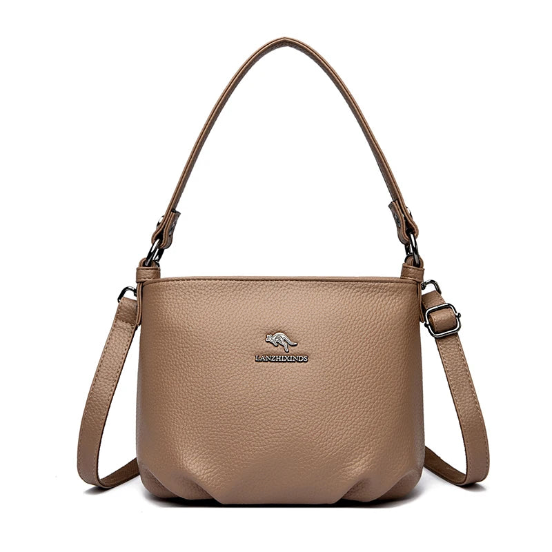 Luxury Shoulder Bags for Women 2026 New Designer Soft Leather Crossbody Bags Casual Messenger Sac Women Bag Purses and Hangbags
