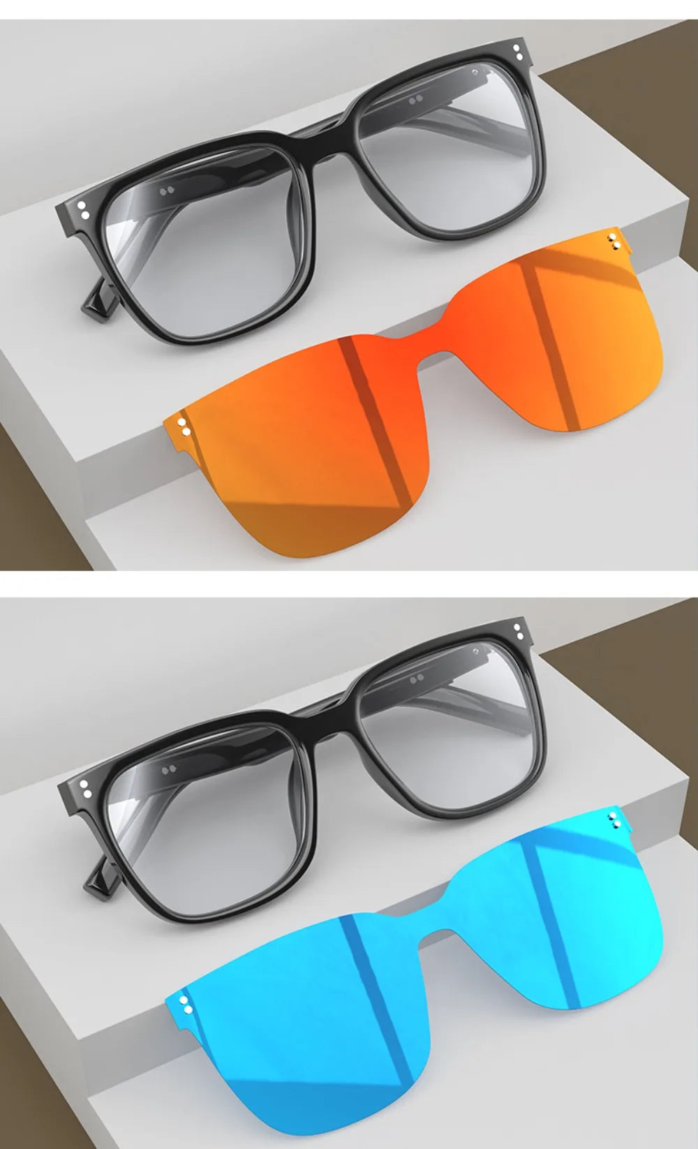 Magnetic Interchangeable Lenses Smart Audio Glasses Built-in Speakers Clear Phone Call Bluetooth Glasses Small but Powerful