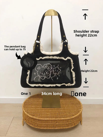 Original Corduroy Satin Lace Ribbon Daily Shoulder Bags Women's Bag Handbags for Women Cute Tote Bags for Women