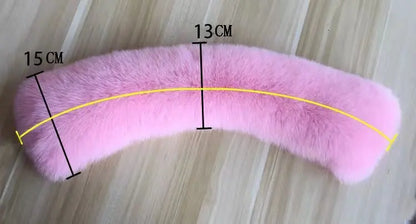 Natural Fox Fur Collar Removable Real Fur Square Collar for Coat Fashion Accessory for Women down Jacket Large Scarf Scarves