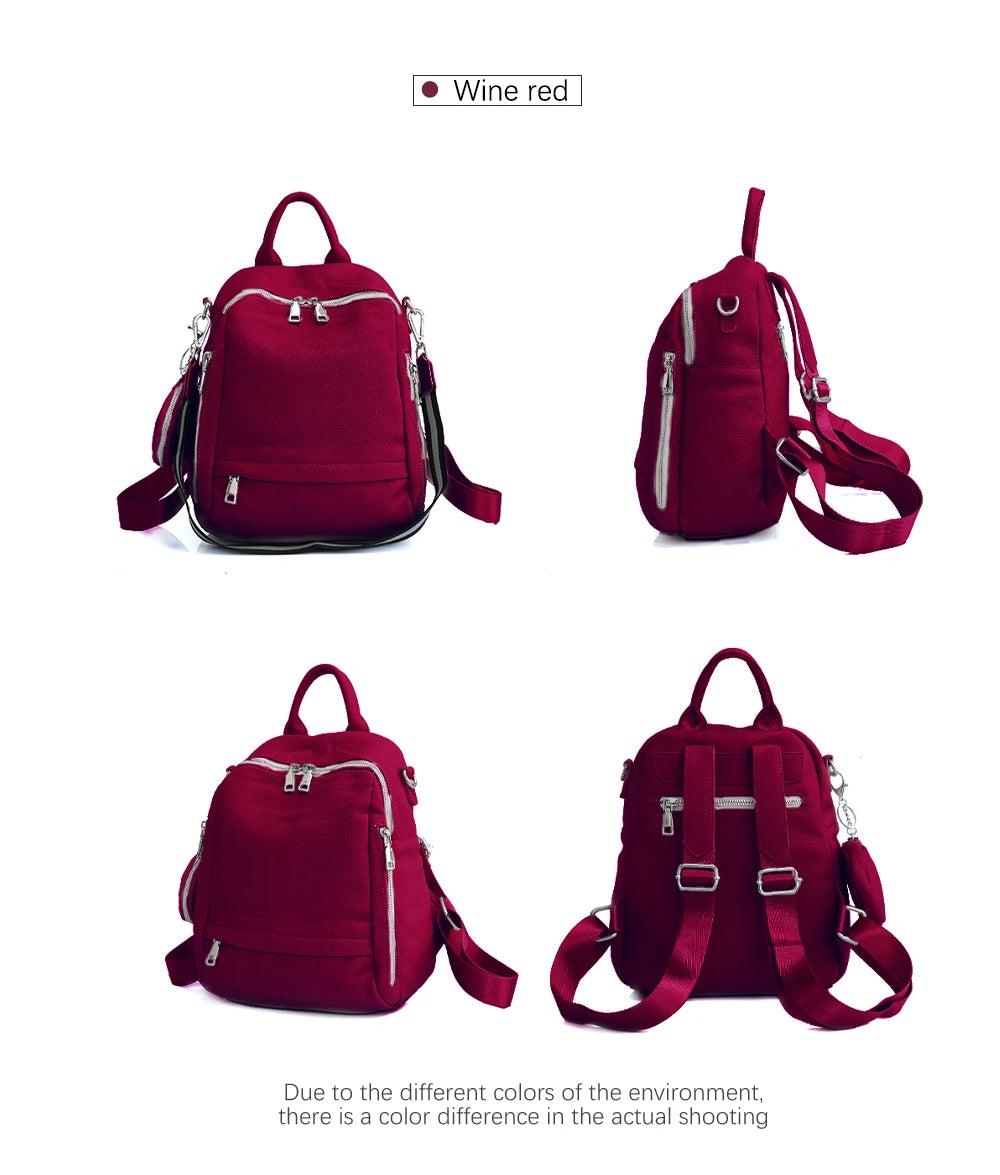 Zency Women's Genuine Leather Backpack High-Quality School Bag Travel Female Shopper Shoulder Satchel Rucksack Commuter